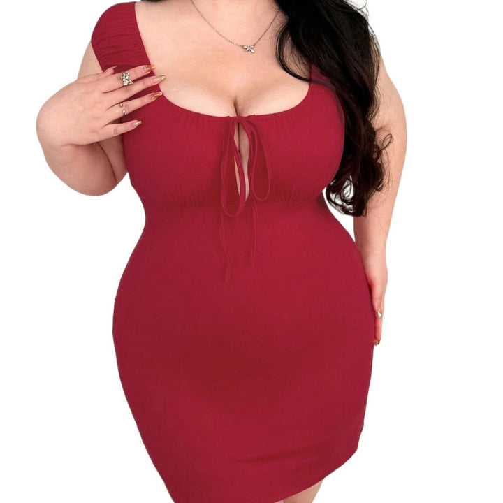 Damen figurbetontes Mini-Kleid mit raffiniertem Schnürdetail Echo Archiv