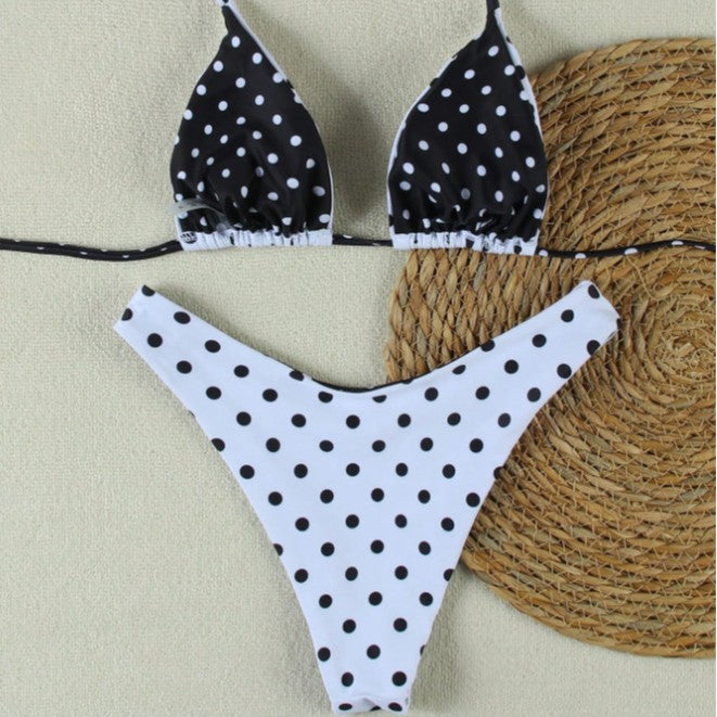 Damen Triangel-Bikini-Set mit modischem Punkte-Design Echo Archiv