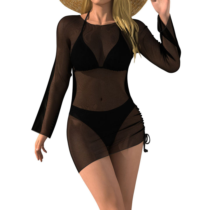 Damen Strandkleid mit transparenten Ärmeln Echo Archiv