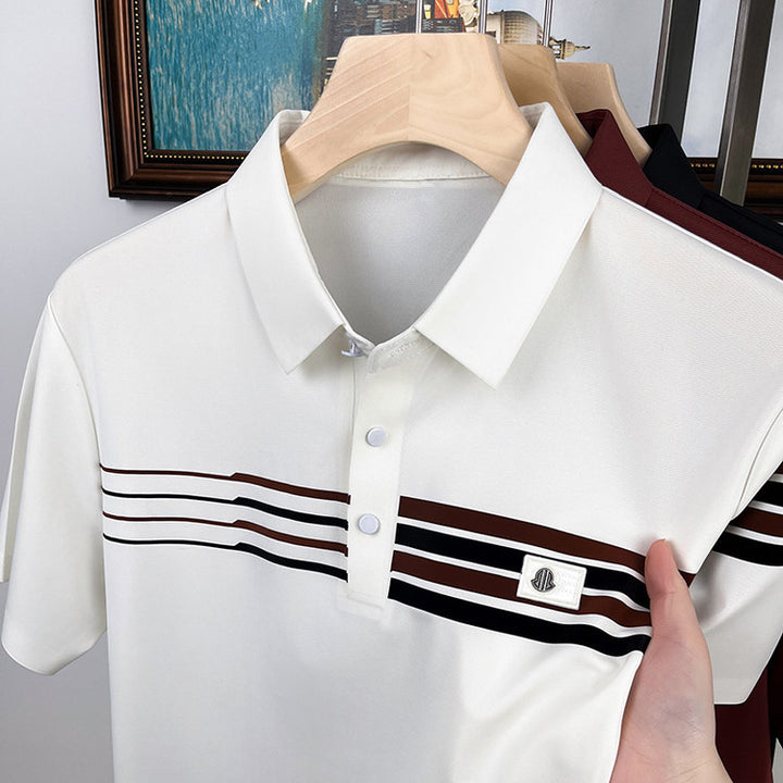 Herren Polohemd mit sportlicher Struktur und atmungsaktiver Technologie Echoarchiv