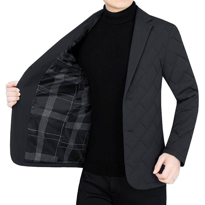 Herren gesteppter Business-Blazer mit leichter Thermo-Isolierung – Tianoro