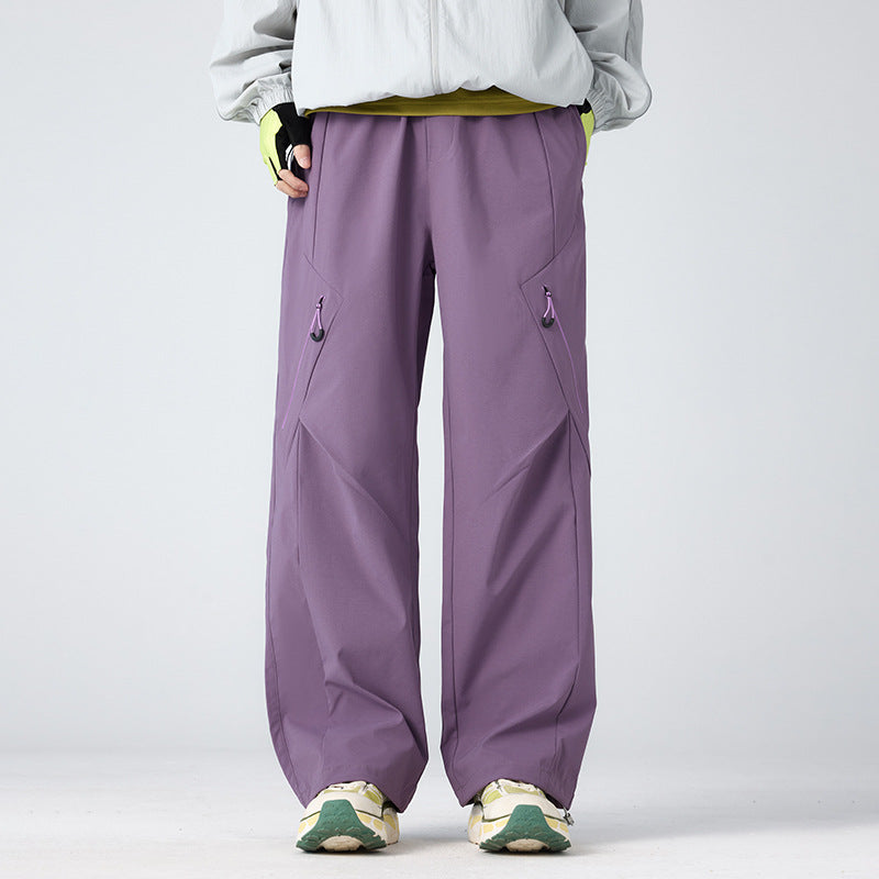 Herren Weite technische Cargo-Hose mit Utility-Taschen und elastischem Bund Echoarchiv