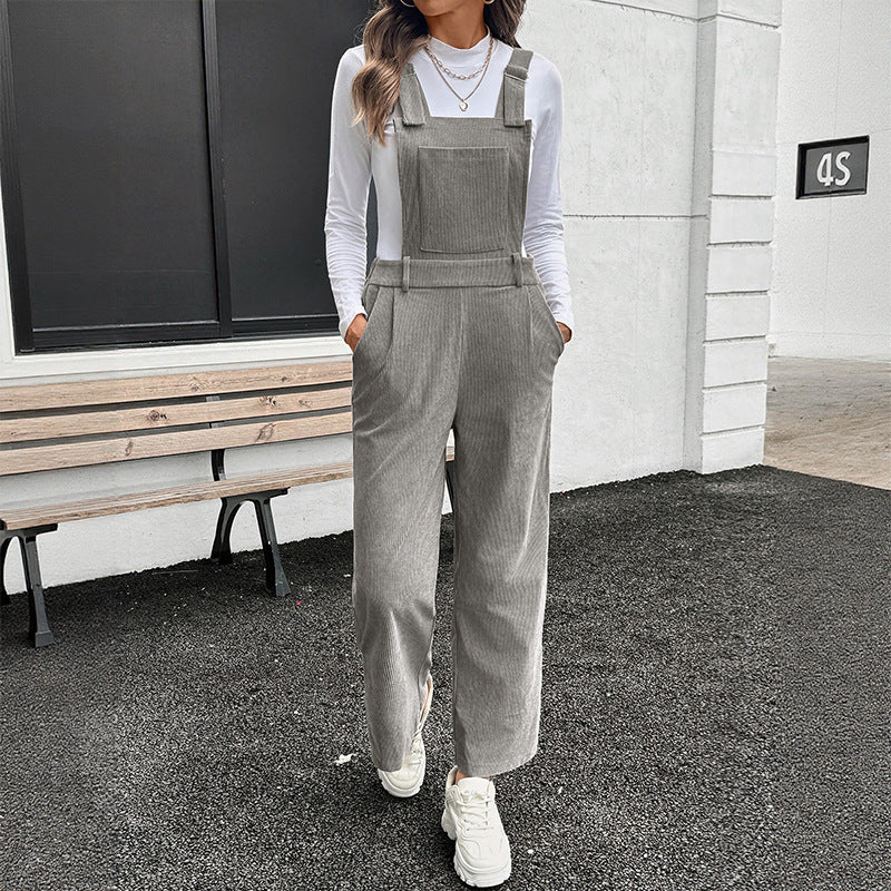Damen Lässiger Baumwoll-Jumpsuit mit breiten Beinen Echo Archiv