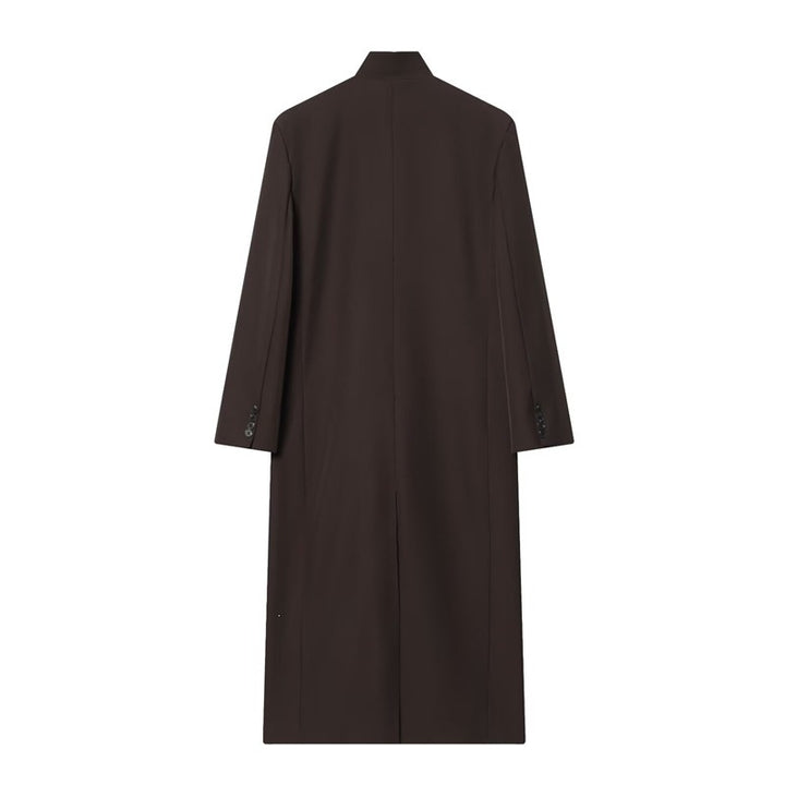 Damen Langer Mantel mit Mandarin-Kragen, minimalistischer Silhouette und verdeckter Knopfleiste Echo Archiv