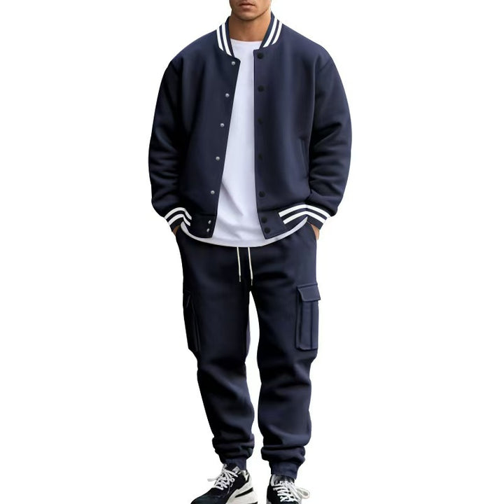 Herren bequemer und stilvoller Sweater und Jogginghose Set Echoarchiv