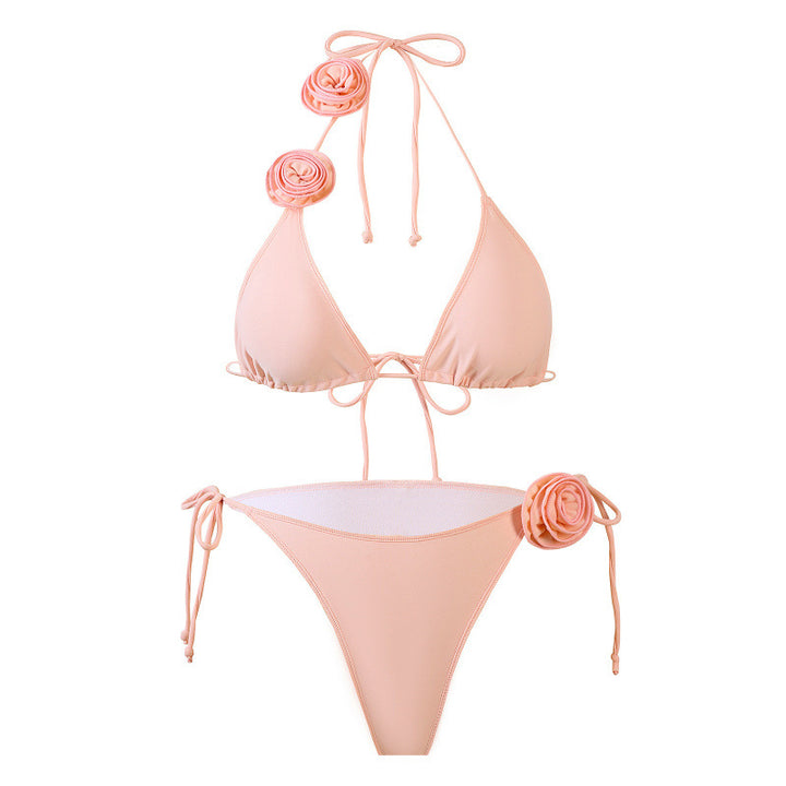 Damen Triangel-Bikini mit verspieltem Blumendesign und verstellbaren Trägern Echo Archiv
