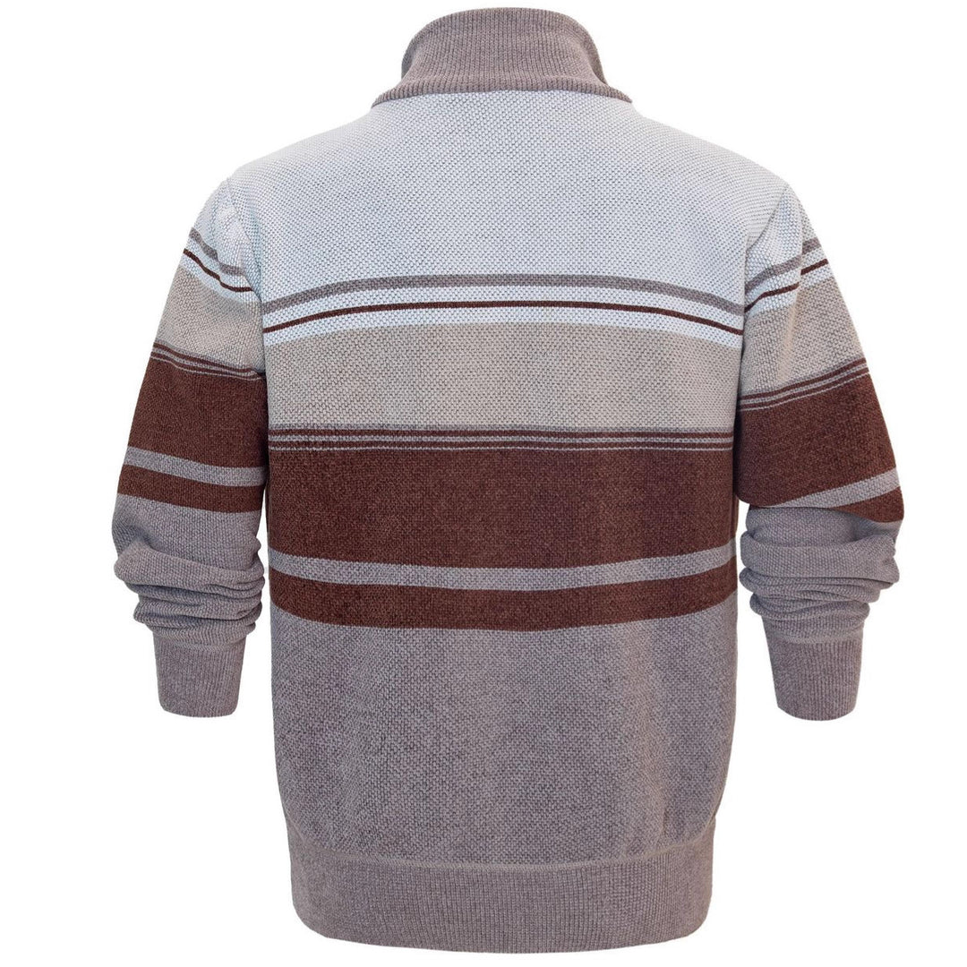 Herren modische Strickjacke mit hohem Kragen und sportlichem Reißverschluss Echoarchiv
