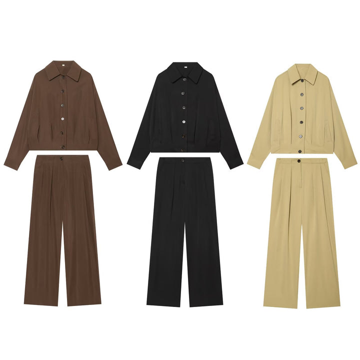 Damen Hochtaillierte Palazzo-Hose mit Bundfalten und seitlichen Eingrifftaschen Echo Archiv