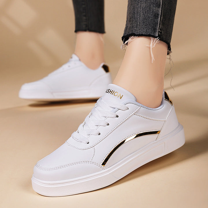 Unisex nan urbaner niedriger City-Sneaker mit veganem Kunstleder, dezenter Metallic-Zierkante und stoßdämpfender EVA-Laufsohle Echo Archiv