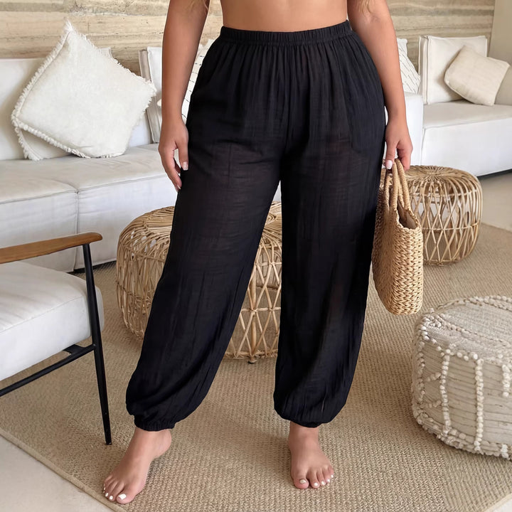 Damen luftige Freizeithose mit elastischem Bund Echo Archiv