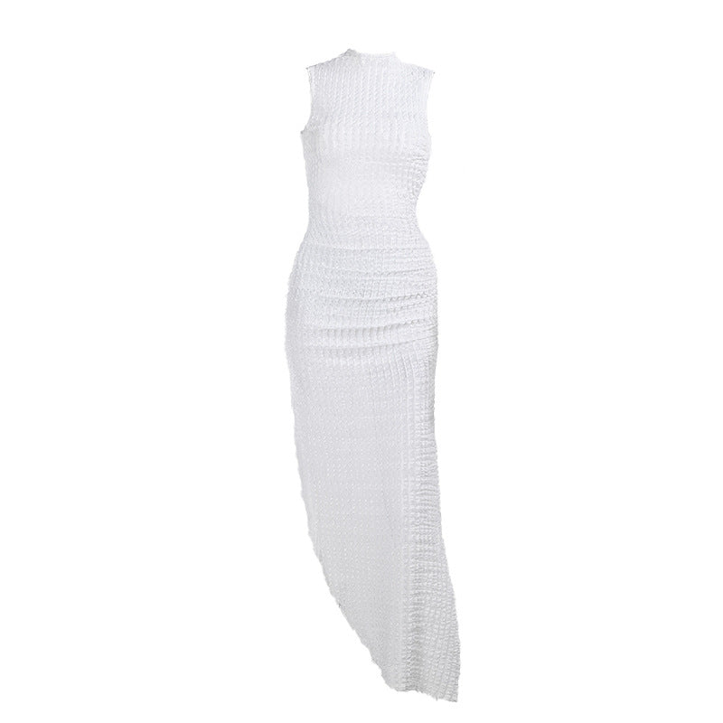 Damen figurbetontes Maxikleid mit raffinierten Cut-Outs und hohem Schlitz Echo Archiv
