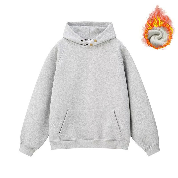 Unisex Gefütterter Oversized Kapuzenpullover mit Kängurutasche Echoarchiv