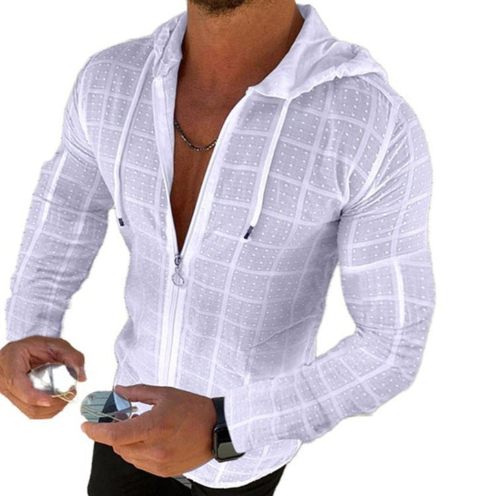 Herren Kapuzenoberteil mit innovativem Reißverschluss und stylischem Design Echoarchiv