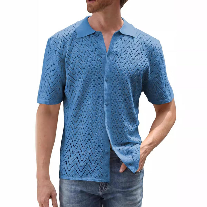 Herren Kurzarm Strickshirt Echoarchiv