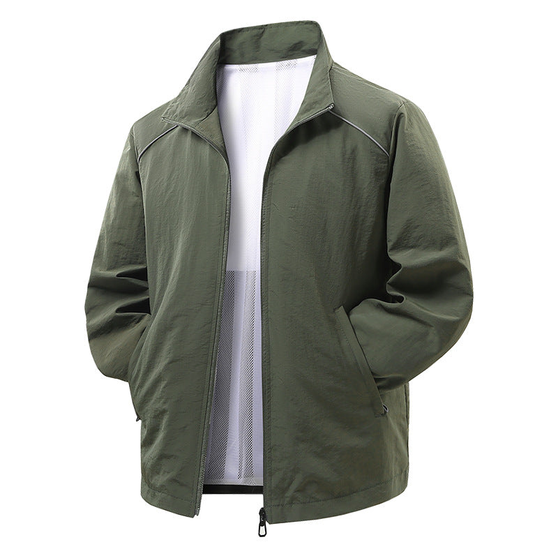 Herren Leichte Wind- und Regenjacke mit Mesh-Innenfutter und reflektierenden Schulterpaspeln Echo Archiv
