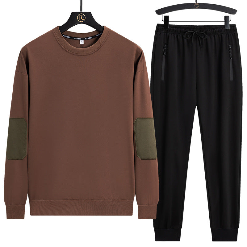 Herren Sportives Lounge-Set aus Funktionsfleece mit Ellenbogenpatches & Reißverschlusstaschen Echoarchiv
