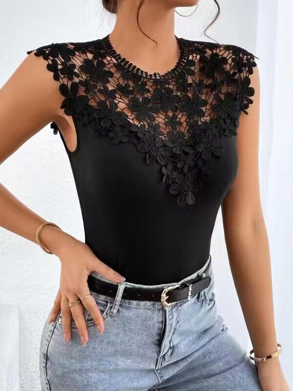 Damen Lace Bodysuit mit eleganter Applikation Echoarchiv