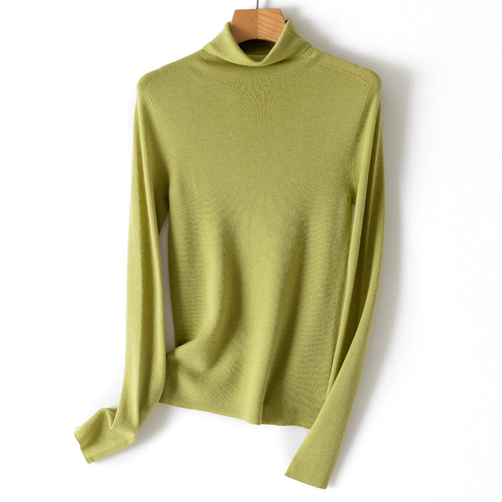 Damen Leichter Feinstrick-Rollkragenpullover mit fließender Passform Echoarchiv