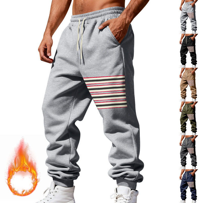 Herren Relaxed-Fit Jogginghose mit seitlicher Streifenapplikation, Kordelzug & gerippten Bündchen – Sorevano