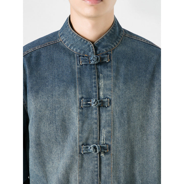 Herren Denim Arbeitsjacke mit Stehkragen Echo Archiv