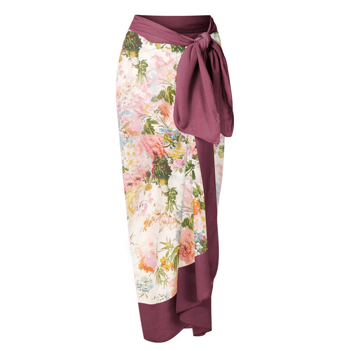 Damen Badeanzug mit floralem Design und schicker Wickelhose Echo Archiv