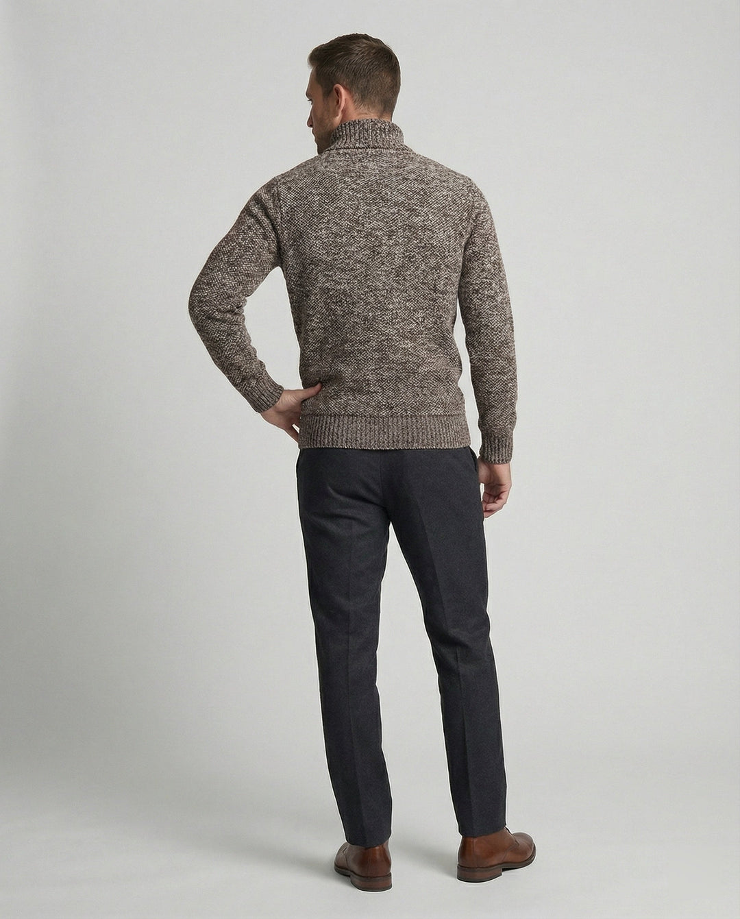 Herren Rollkragenpullover aus weicher Strickware Echoarchiv