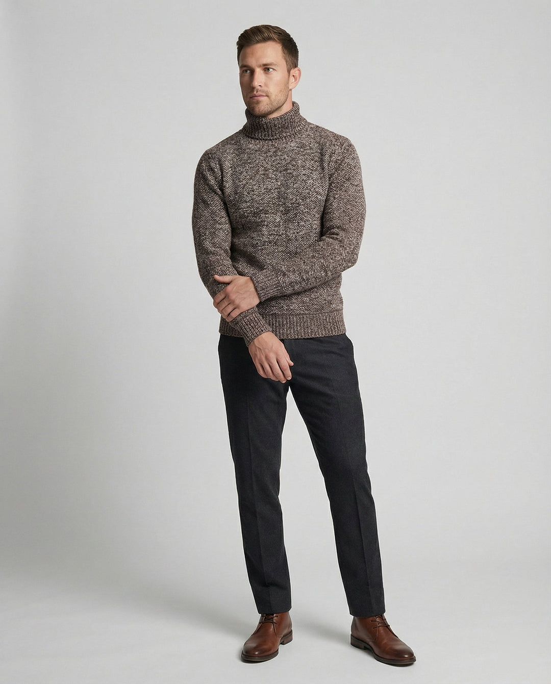 Herren Rollkragenpullover aus weicher Strickware Echoarchiv