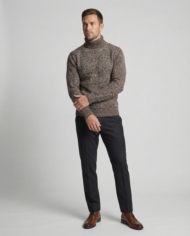Herren Rollkragenpullover aus weicher Strickware Echoarchiv