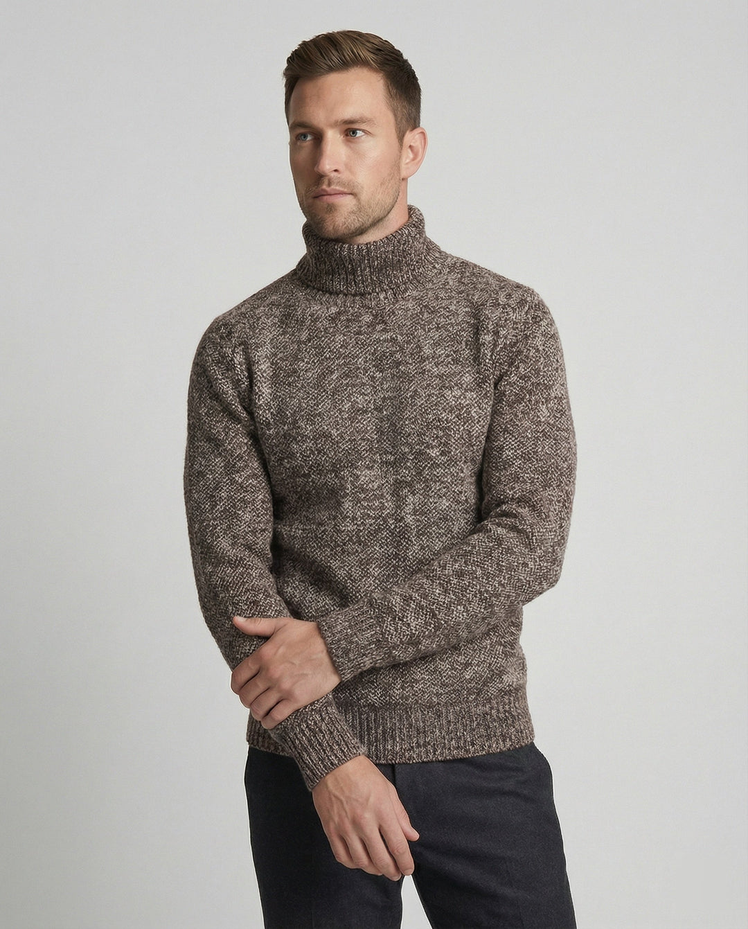 Herren Rollkragenpullover aus weicher Strickware Echoarchiv