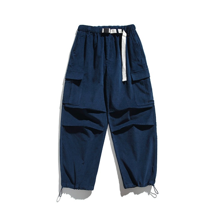 Herren Baggy-Cargohose mit elastischem Bund, Utility-Taschen und Kordelabschluss Echo Archiv