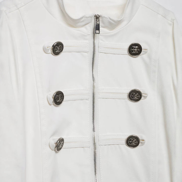 Damen Kurzjacke im Military-Look mit Stehkragen und Zierknopfleiste Echo Archiv