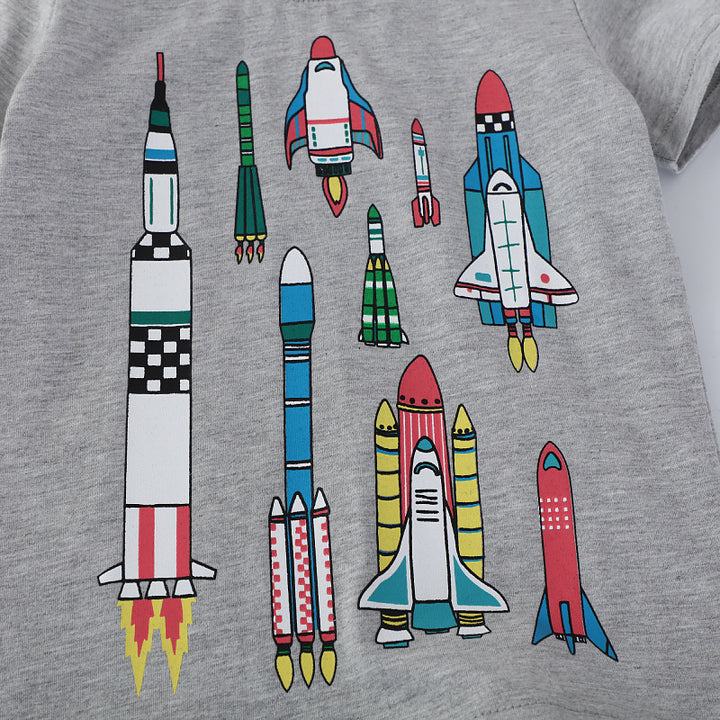 Jungen T-Shirt mit Raketenmotiven Echo Archiv