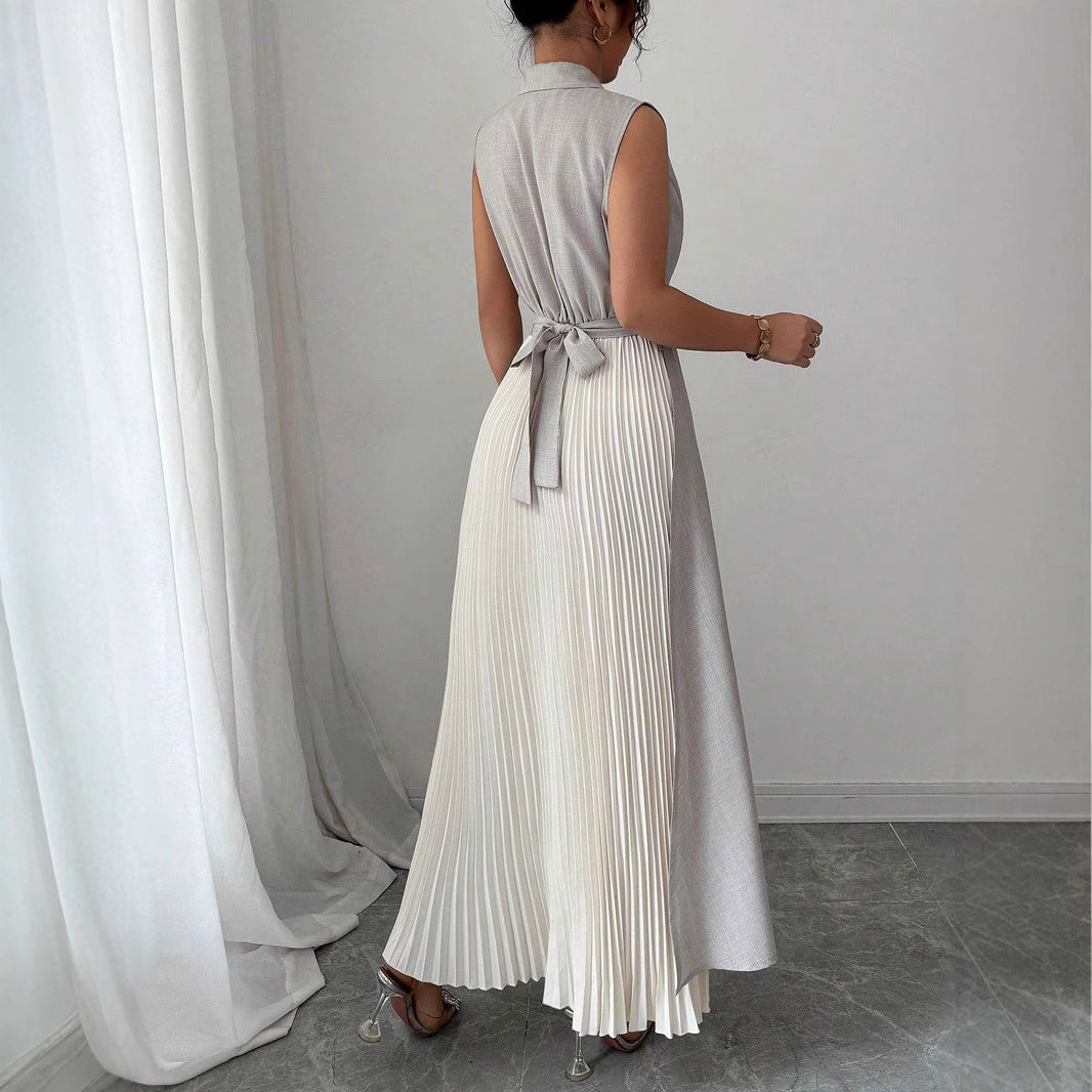 Damen Elegantes Kleid mit plissierten Details Echo Archiv