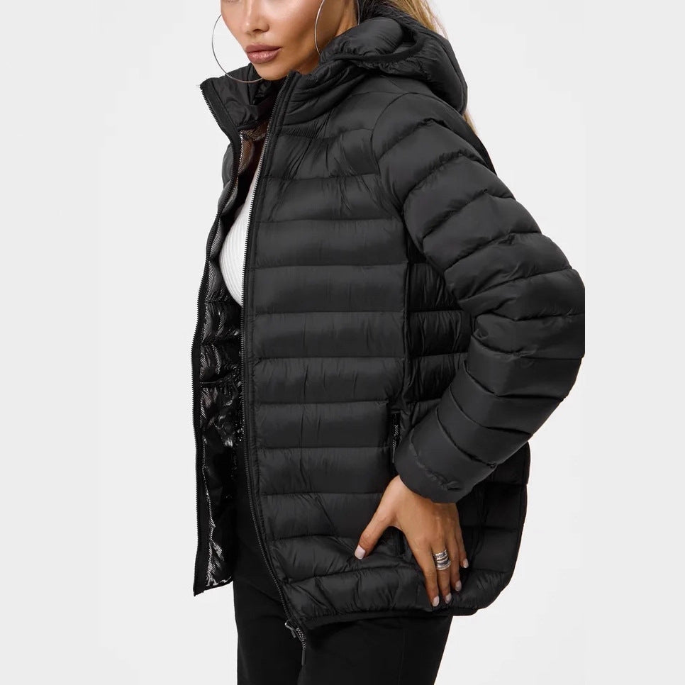 Damen Moderne Steppjacke mit Kapuze – Célinea