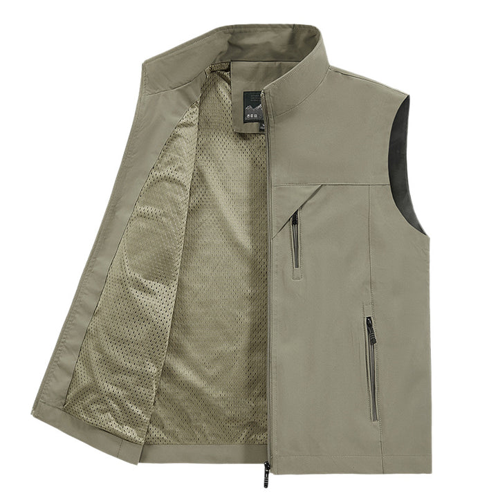 Herren Atmungsaktive Softshell-Outdoorweste mit Mesh‑Innenfutter und Reißverschlusstaschen – Marzano
