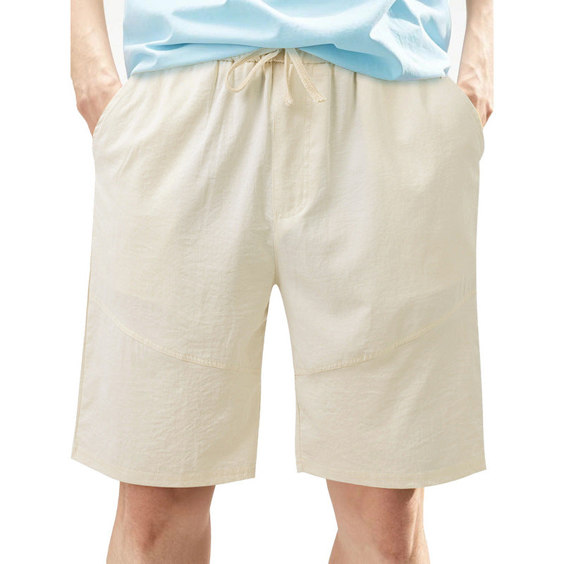 Herren nan knielange Leinenmix-Shorts mit elastischem Kordelzugbund und seitlichen Schubtaschen Echo Archiv
