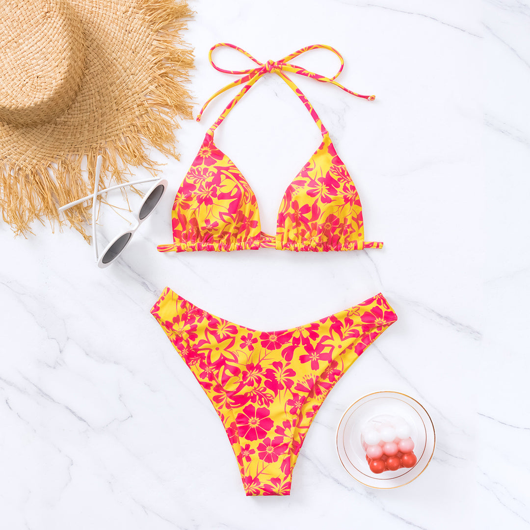 Damen Triangel-Bikini mit floralem Design Echo Archiv