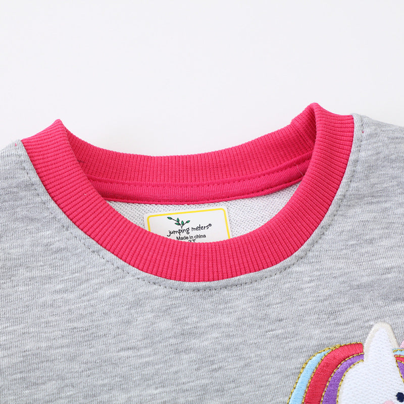 Mädchen Sweatshirt mit buntem Einhorn-Motiv Echo Archiv