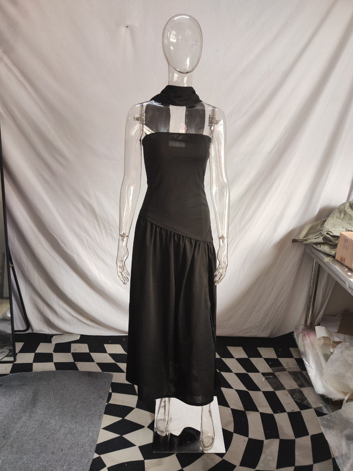 Damen Maxikleid mit schulterfreiem Design und dekorativem Wickelausschnitt Echo Archiv