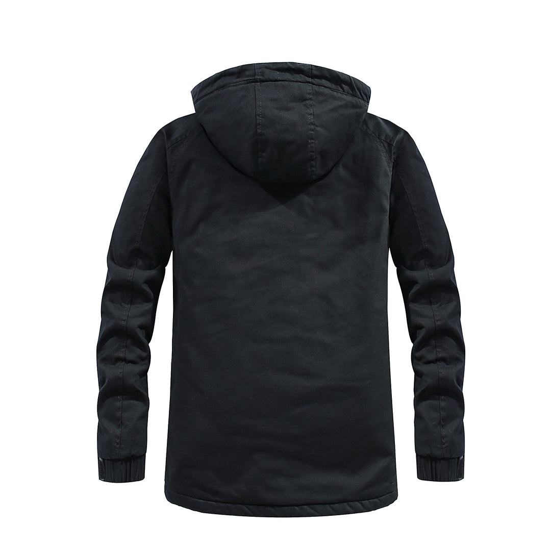 Herren Thermo‑Langparka im Fieldstil mit wärmender Plüschinnenseite und verdeckter Front Echo Archiv