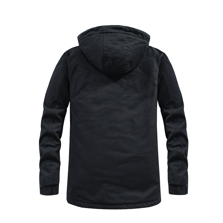 Herren Thermo‑Langparka im Fieldstil mit wärmender Plüschinnenseite und verdeckter Front Echo Archiv