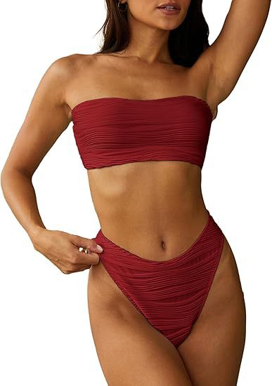 Damen Bandeau Bikini mit Raffungen Echo Archiv