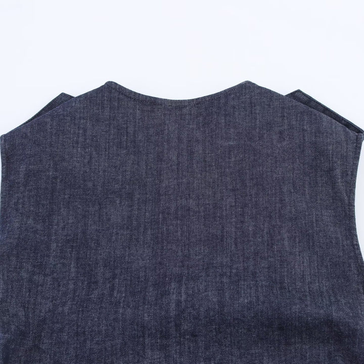 Damen Jeanskleid mit Wickelgürtel und eleganten Druckknöpfen Echo Archiv