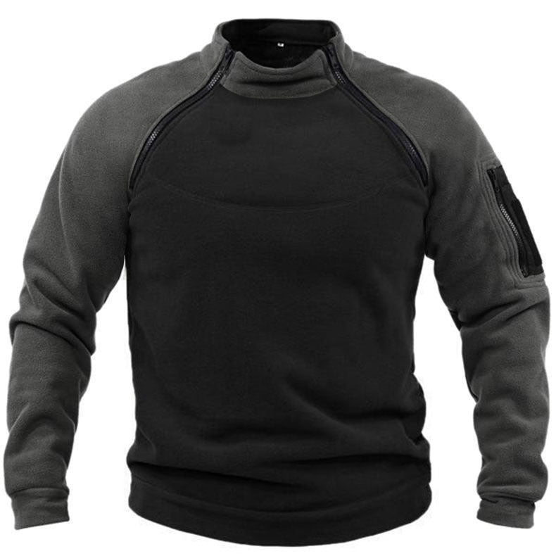 Herren funktioneller Fleece-Pullover mit hohem Kragen Echoarchiv