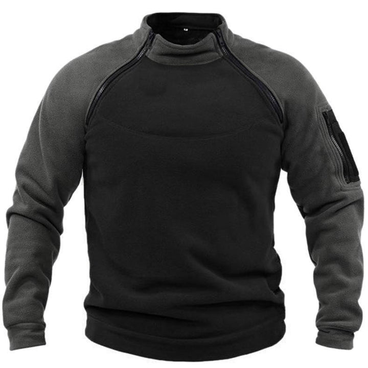 Herren funktioneller Fleece-Pullover mit hohem Kragen Echoarchiv