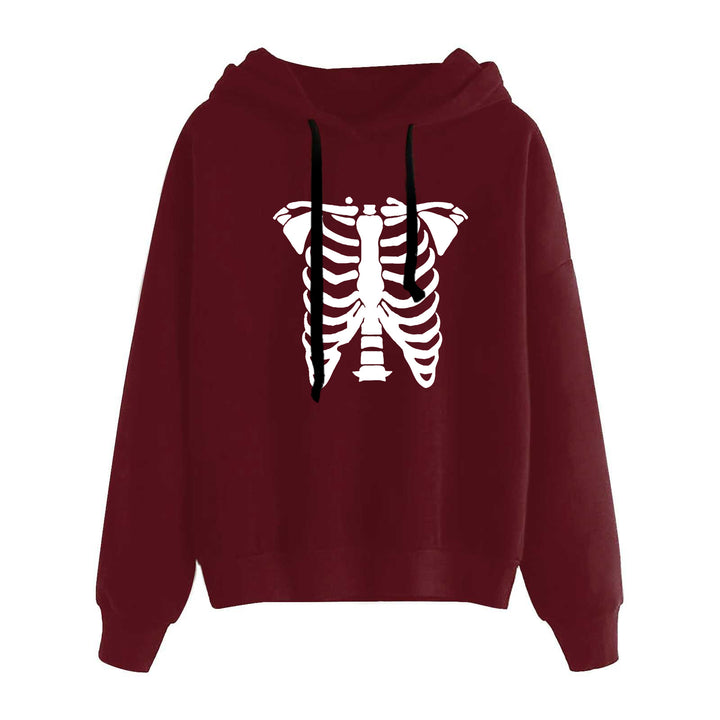 Damen lässiger Oversize Kapuzenpullover mit Herz‑und‑Pfotenprint, Kordelzug und gerippten Bündchen – Auréline