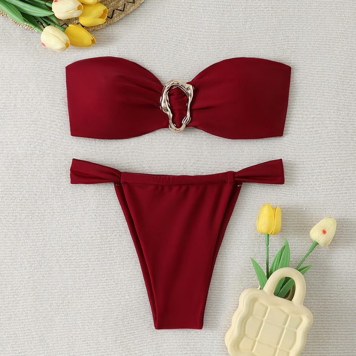 Damen Bandeau-Bikini mit hochwertigem Schnallen-Detail Echo Archiv