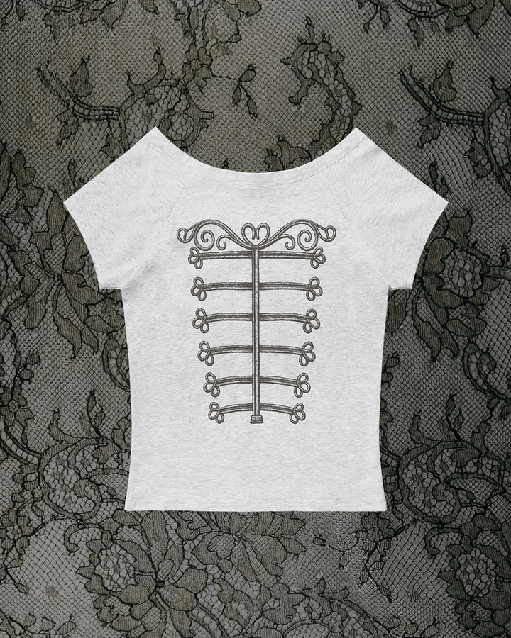 Damen Elegantes T-Shirt mit skulpturalem Design Echo Archiv