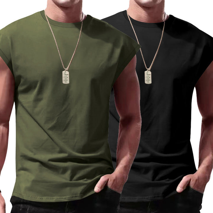 Herren ärmelloses T-Shirt im lässigen Look mit Rundhals Echoarchiv