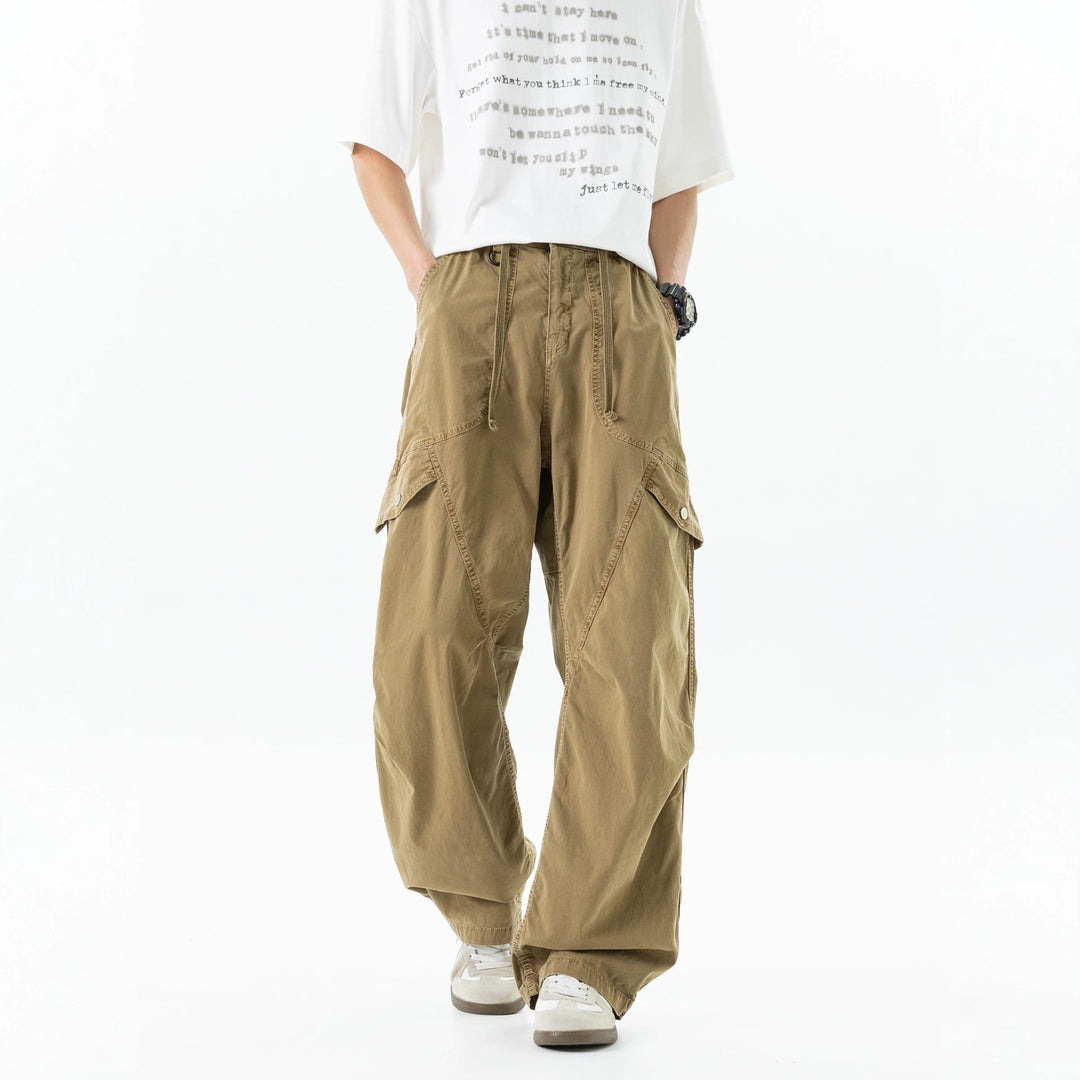 Herren Extraweite Baggy‑Cargohose im Utility‑Workwear‑Look mit elastischem Bund Echo Archiv